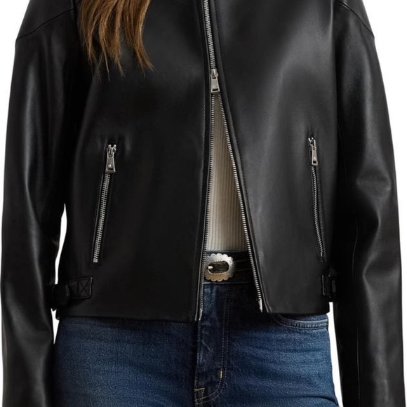 NEW Ralph Lauren Leather Jacket Lambskin - Picture 13 of 16